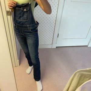 Levi’s girls dark wash overalls